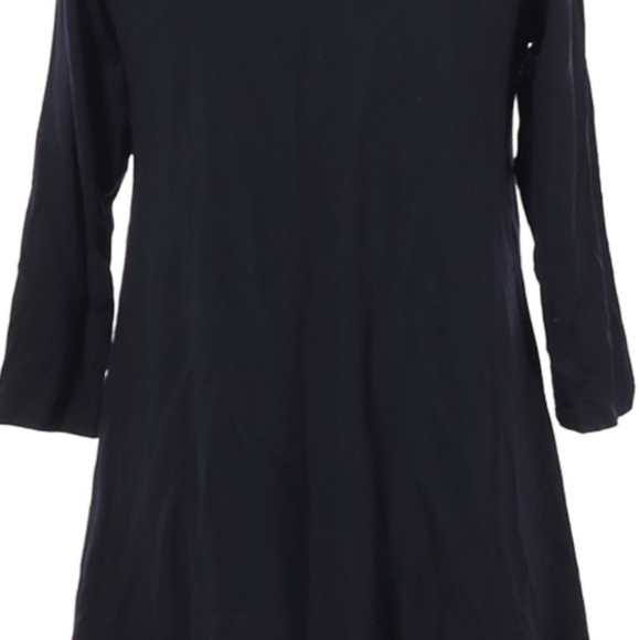 Susana Monaco Black Dress Size M Scoop Neck 3/4 Sleeve Knee Length Stretch - Picture 4 of 6
